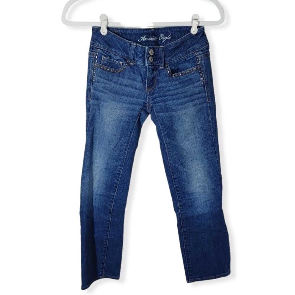 American Eagle Artist Studded Crop Jean Size 0